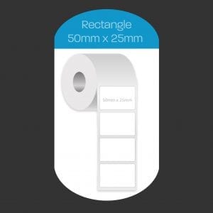 Rectangle 50x25mm labels